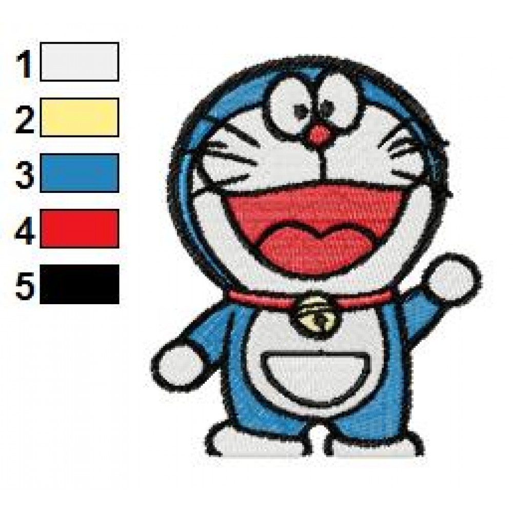  Doraemon  01 Embroidery Design 